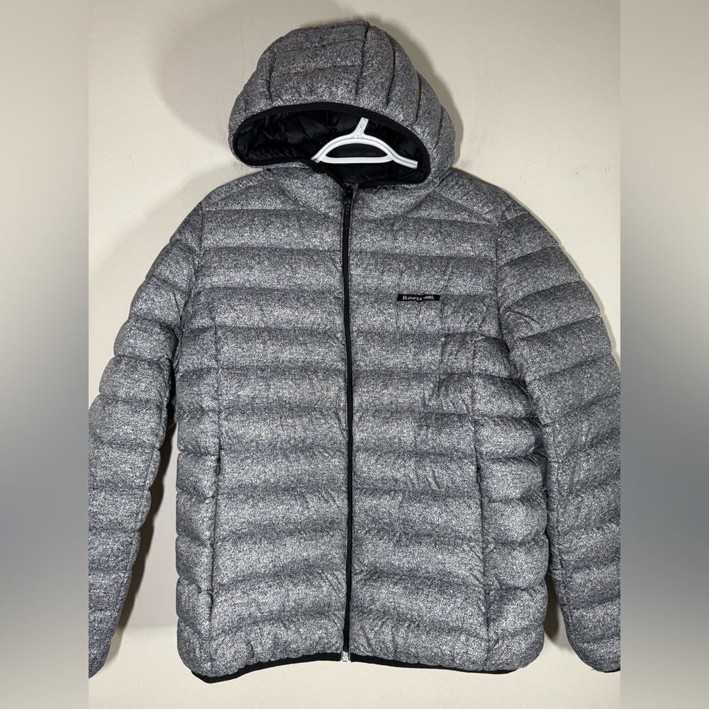 Roots Packable Duck Down Puffer Jacket Salt & Pepper size XS - Picture 3 of 10